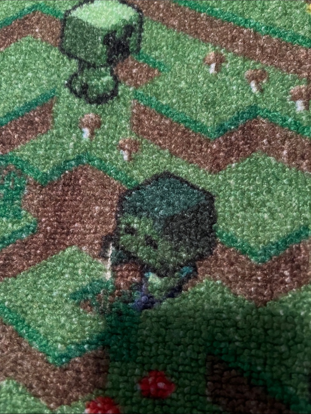 Minecraft Green Pixelated Game Rug - Picture 4 of 5